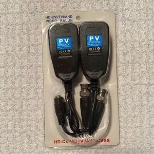 Passive Video Balun Data Transmitter HP-CVI/AHD with Power Connector 1 Pair